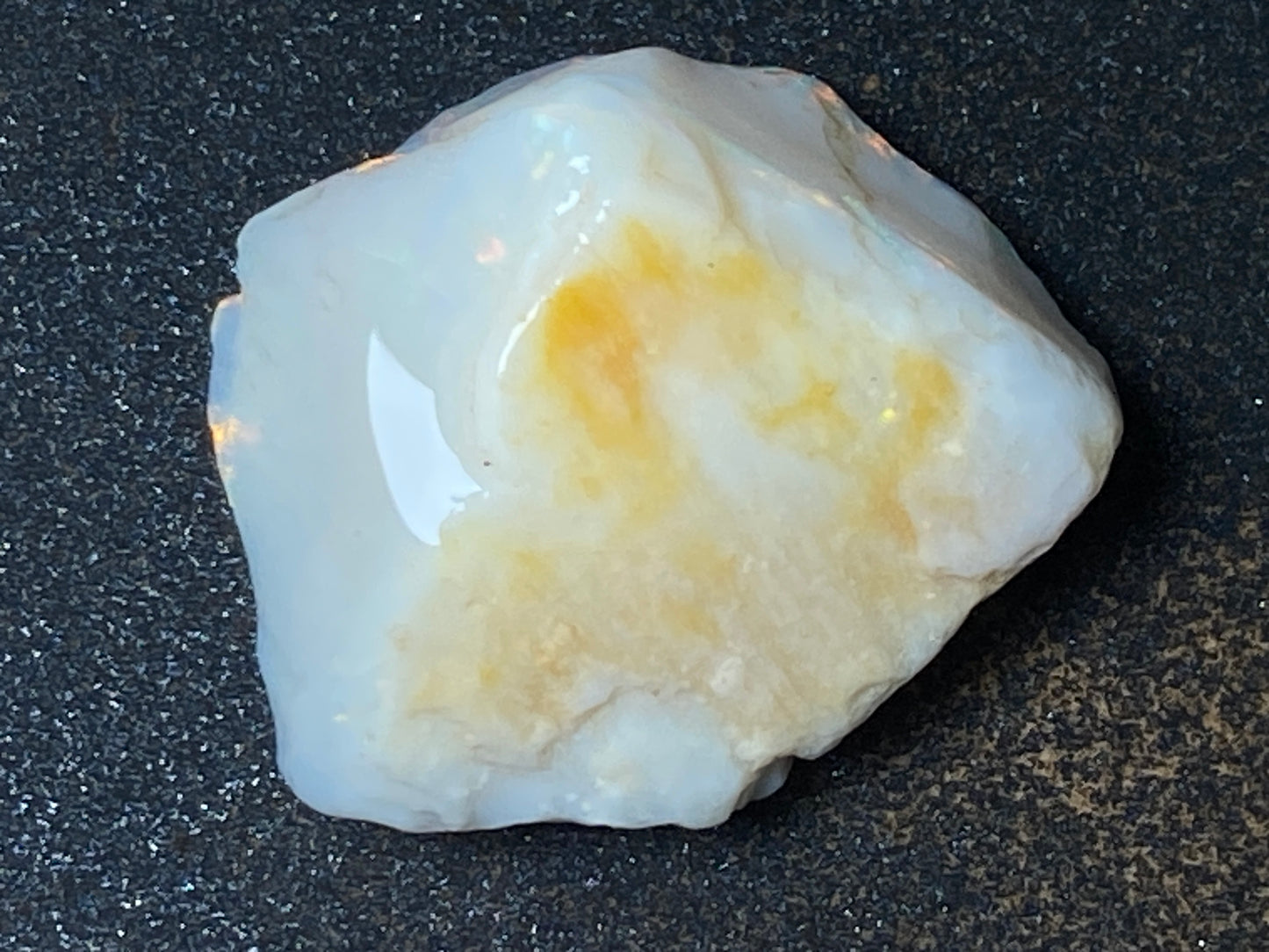 39 Carats Natural Australian Opal Stone, White Coober Pedy In The Rough,