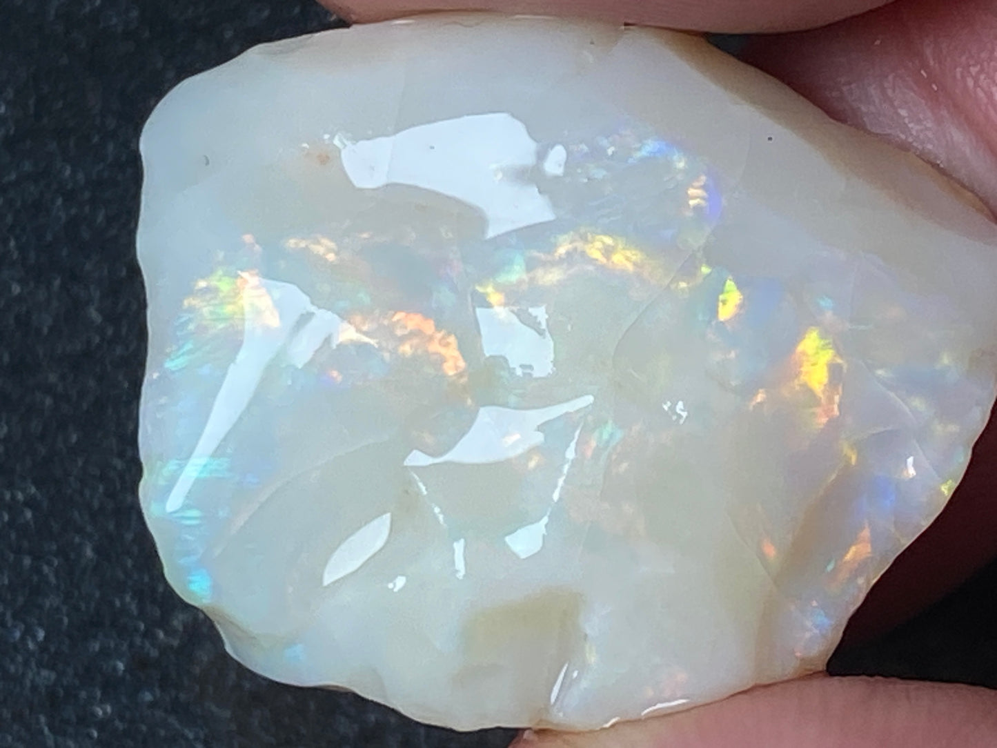 39 Carats Natural Australian Opal Stone, White Coober Pedy In The Rough,