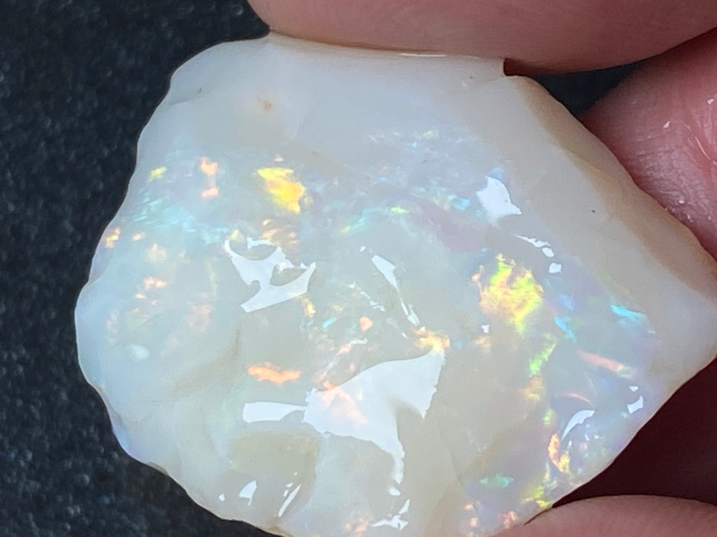 39 Carats Natural Australian Opal Stone, White Coober Pedy In The Rough,