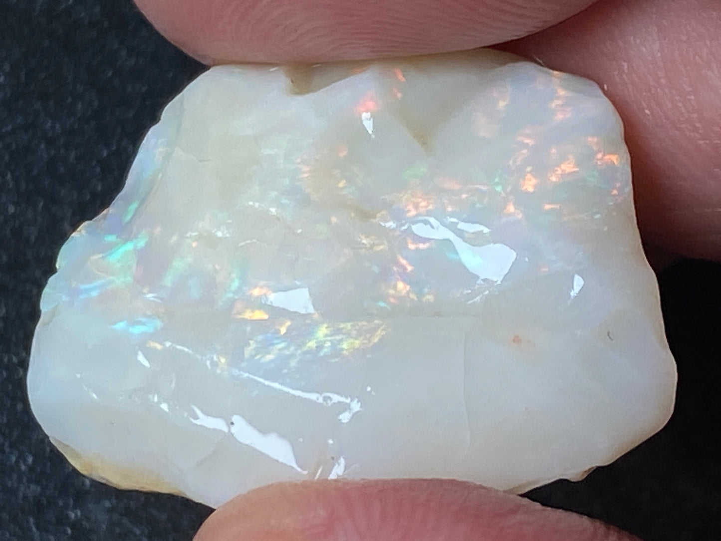 39 Carats Natural Australian Opal Stone, White Coober Pedy In The Rough,