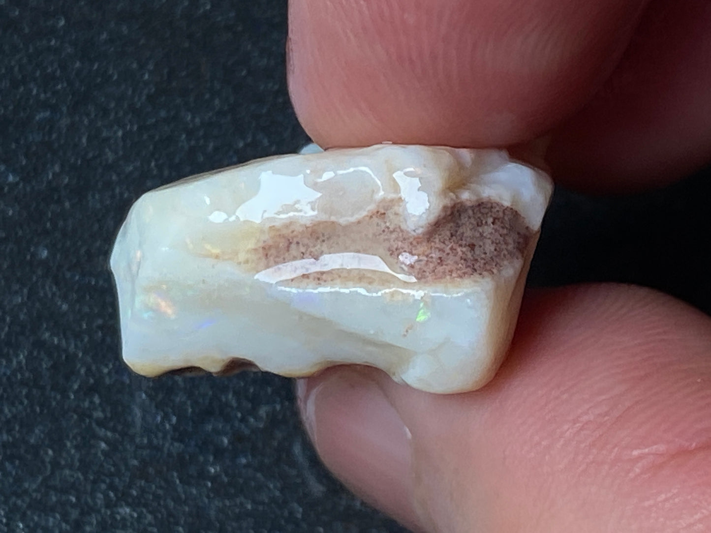 36 Carats, Natural Australian Opal Stone, White Opal In The Rough, Coober Pedy