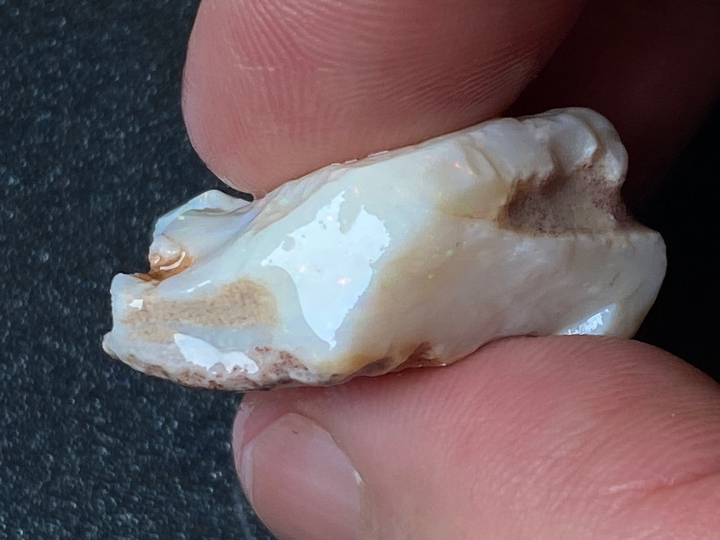 36 Carats, Natural Australian Opal Stone, White Opal In The Rough, Coober Pedy