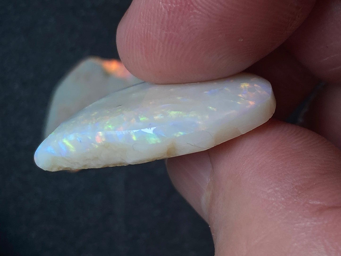 33 Carats Natural Australian Opal Parcel, Two Large Stones, Rough / Rubs, Coober Pedy White