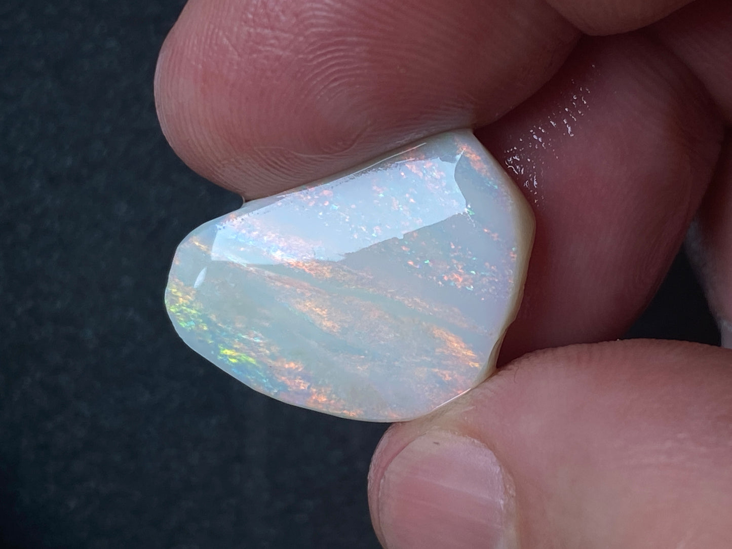 33 Carats Natural Australian Opal Parcel, Two Large Stones, Rough / Rubs, Coober Pedy White