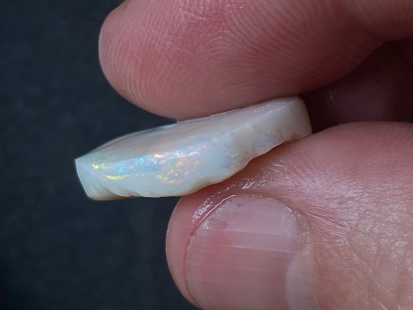 33 Carats Natural Australian Opal Parcel, Two Large Stones, Rough / Rubs, Coober Pedy White