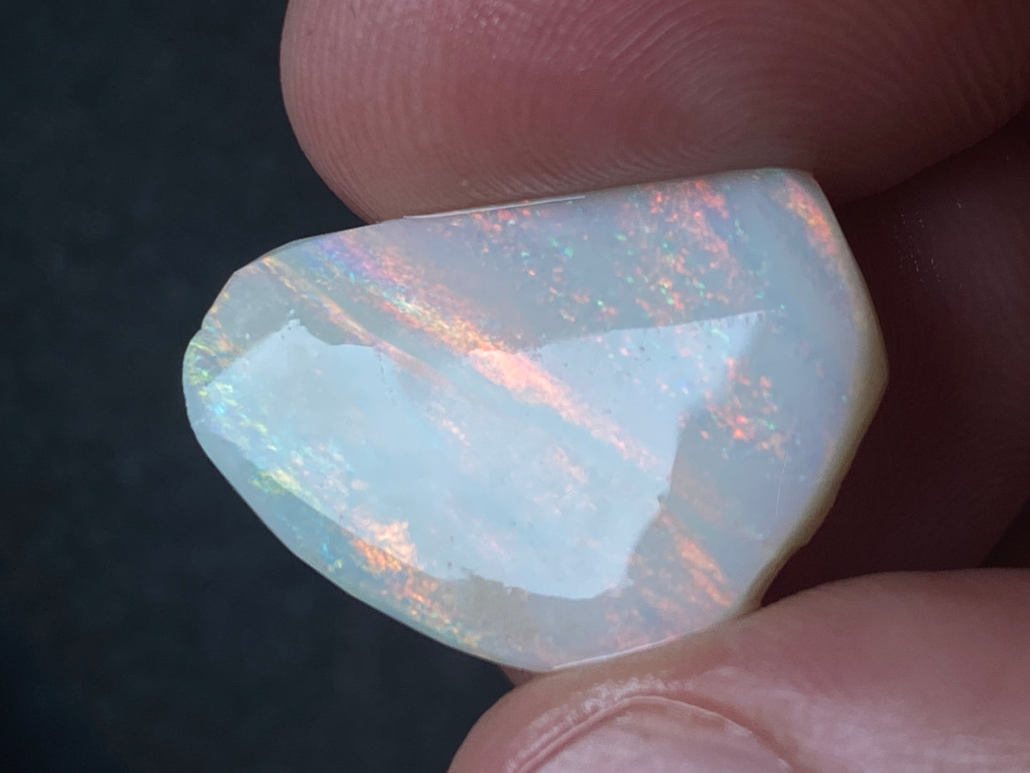 33 Carats Natural Australian Opal Parcel, Two Large Stones, Rough / Rubs, Coober Pedy White