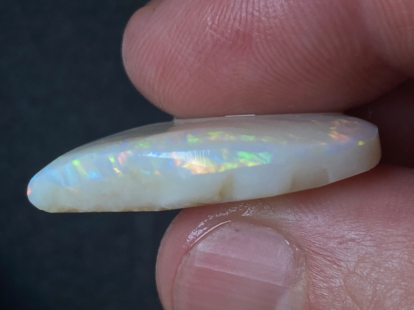 33 Carats Natural Australian Opal Parcel, Two Large Stones, Rough / Rubs, Coober Pedy White