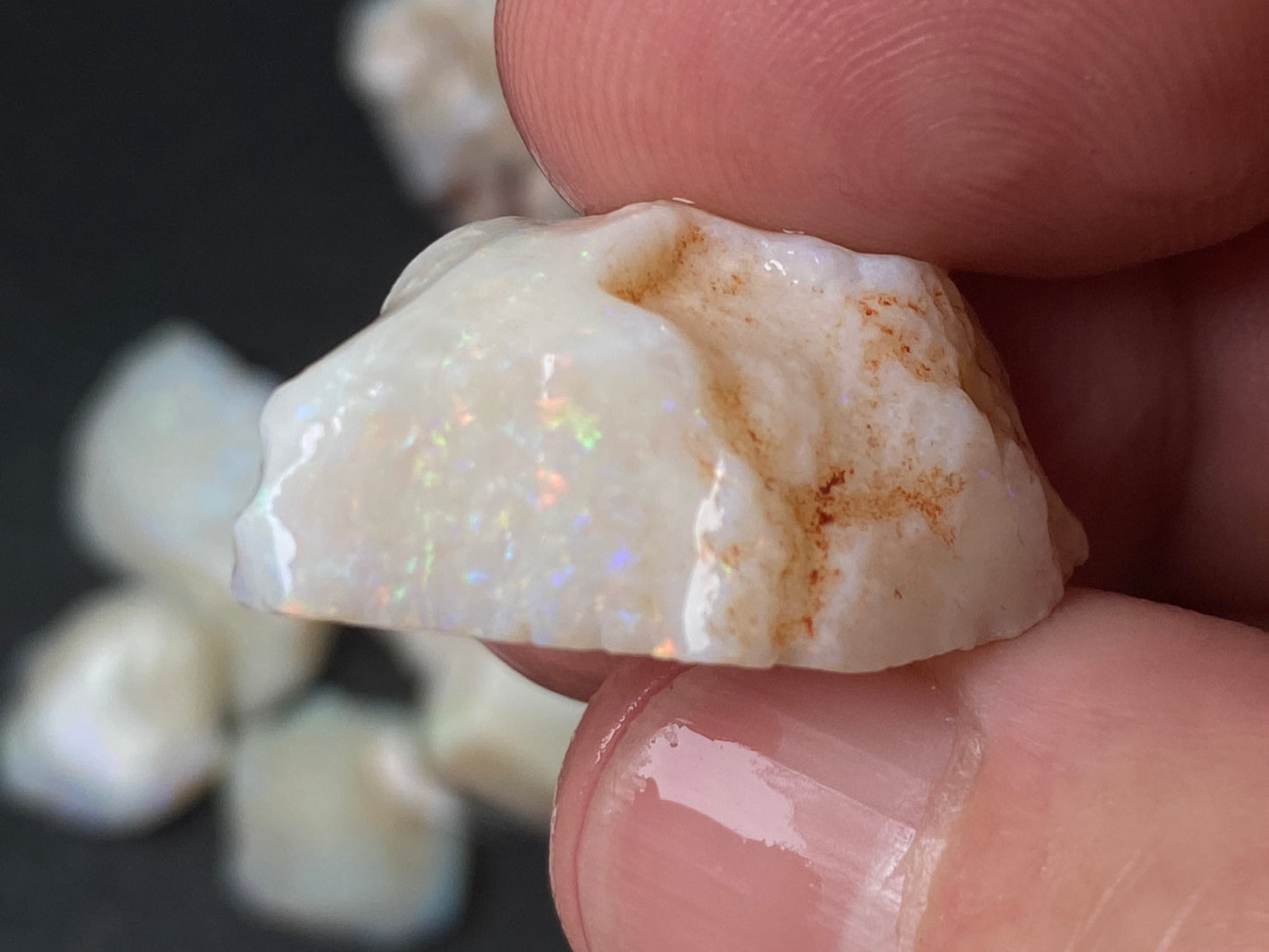 1oz Natural Australian Opal Parcel, White Coober Pedy In The Rough