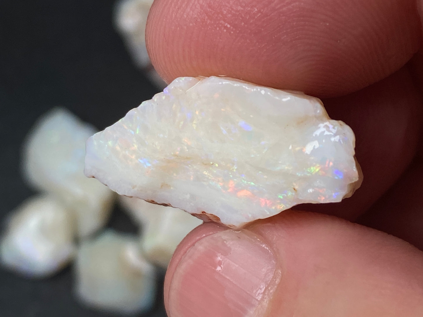 1oz Natural Australian Opal Parcel, White Coober Pedy In The Rough