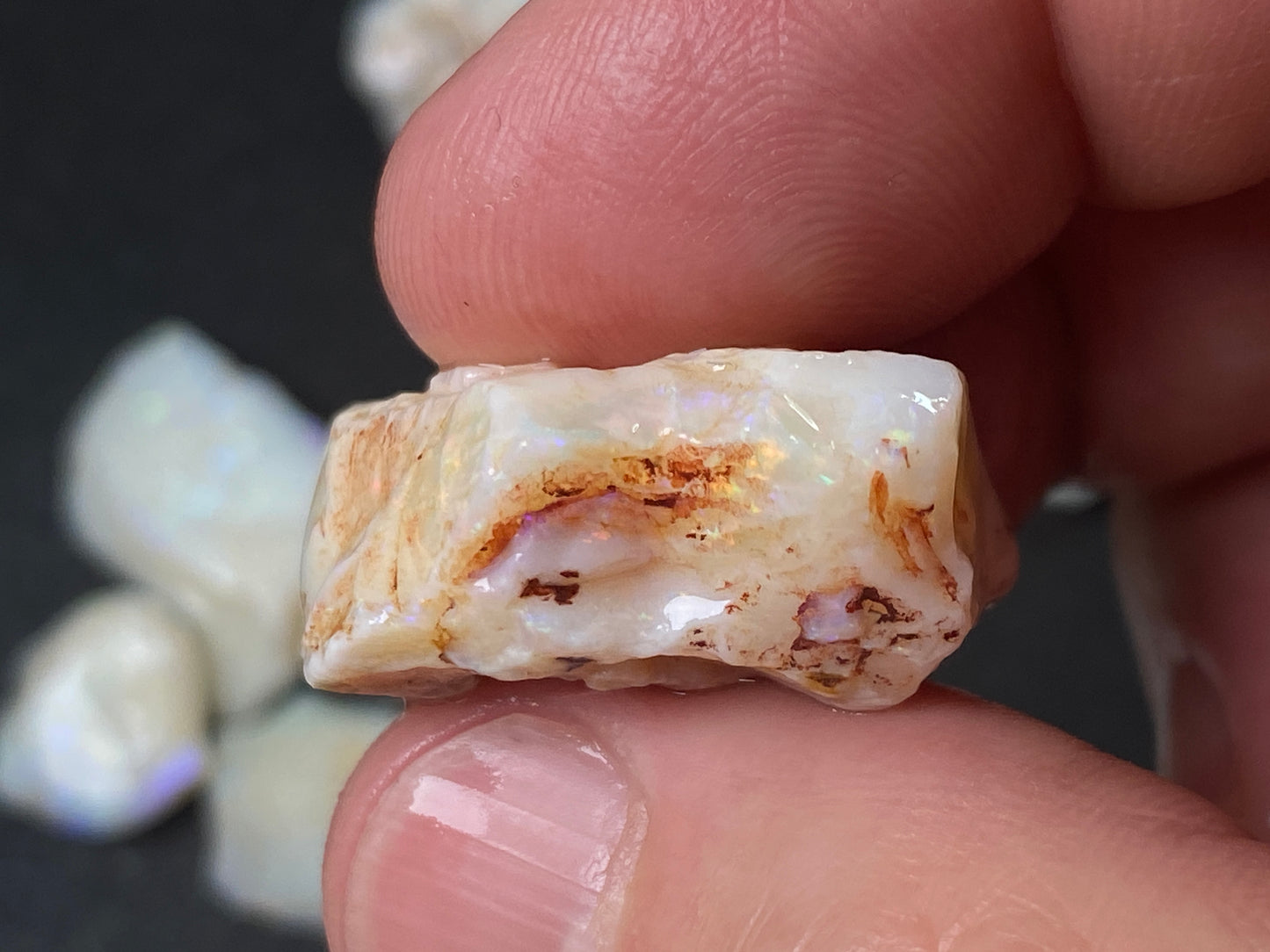 1oz Natural Australian Opal Parcel, White Coober Pedy In The Rough