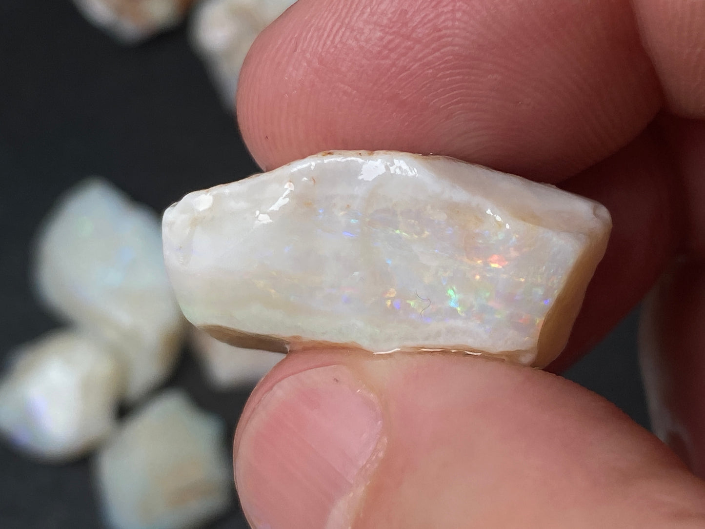 1oz Natural Australian Opal Parcel, White Coober Pedy In The Rough