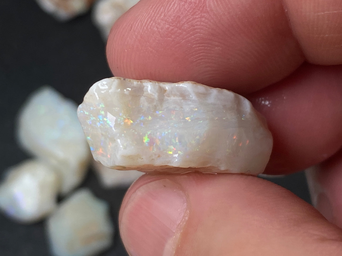 1oz Natural Australian Opal Parcel, White Coober Pedy In The Rough