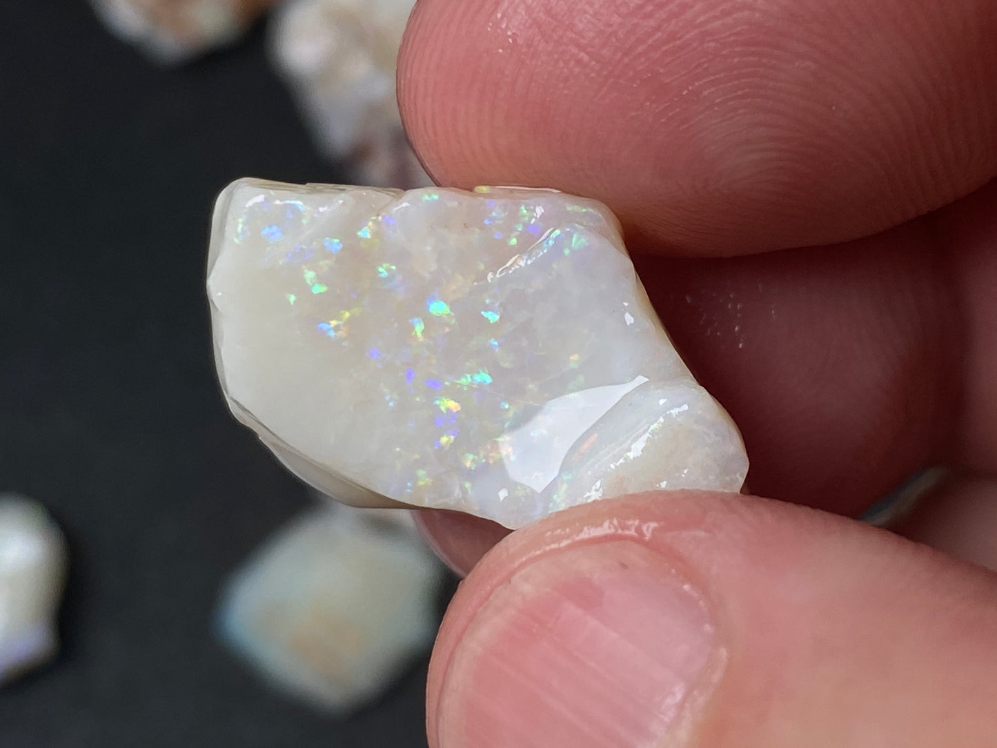 1oz Natural Australian Opal Parcel, White Coober Pedy In The Rough