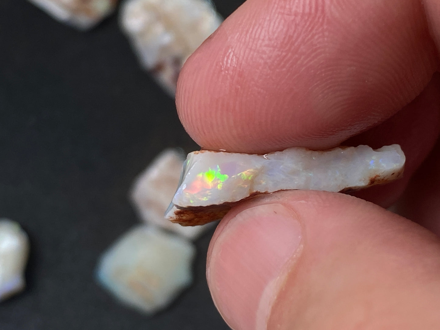 1oz Natural Australian Opal Parcel, White Coober Pedy In The Rough