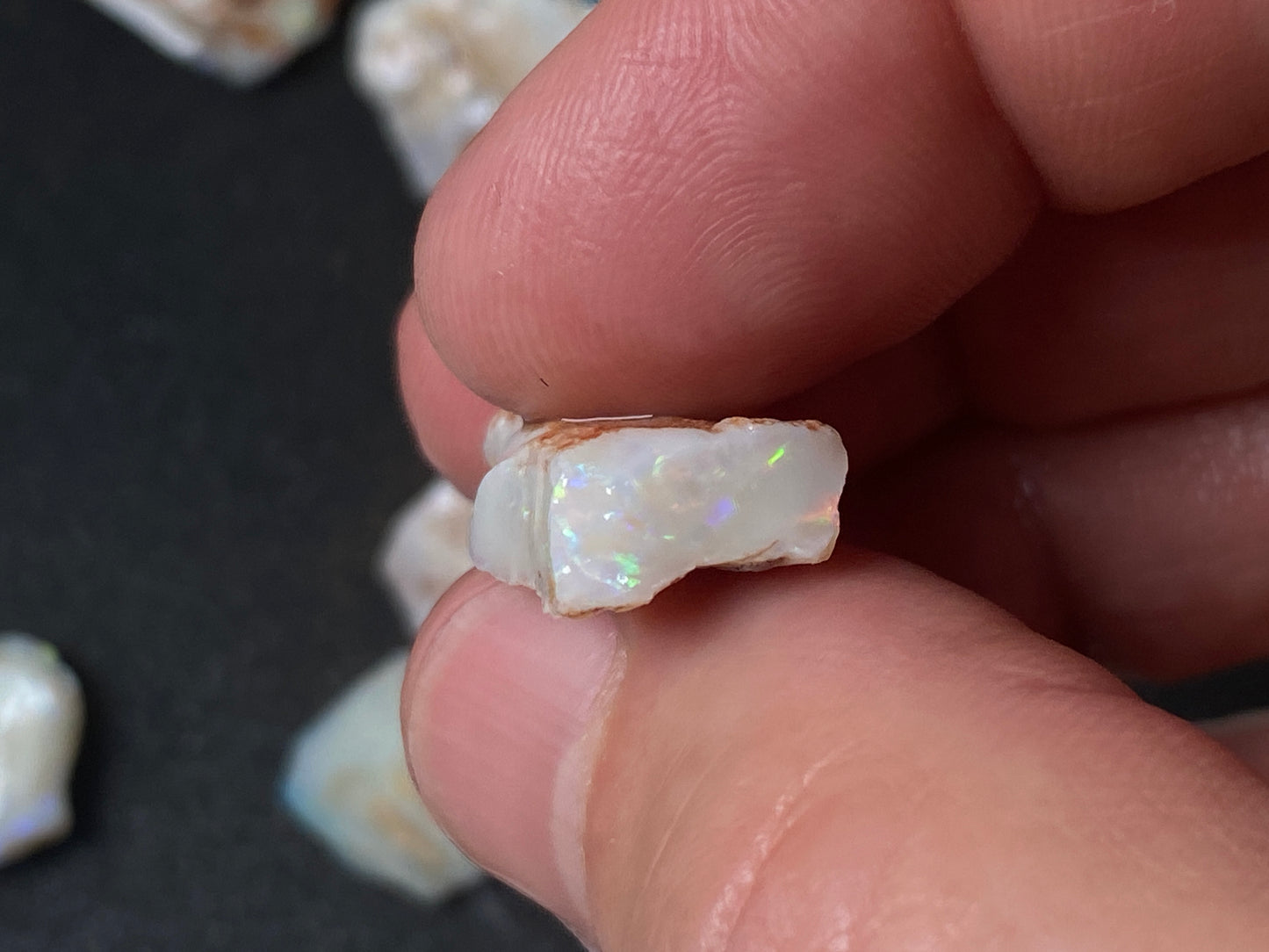 1oz Natural Australian Opal Parcel, White Coober Pedy In The Rough