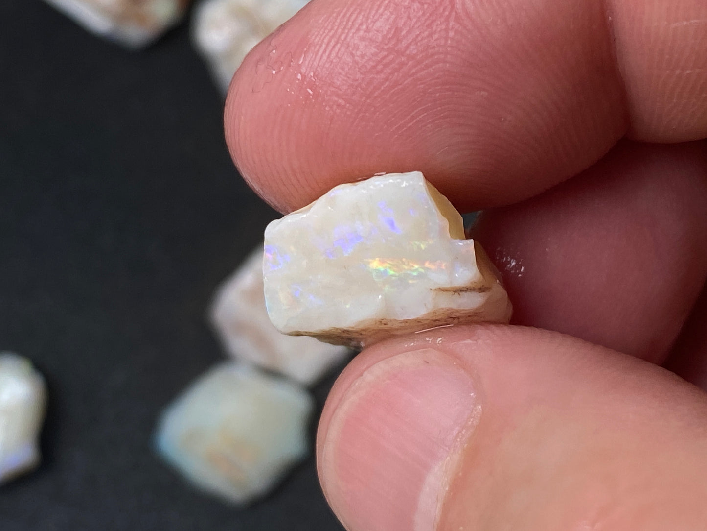 1oz Natural Australian Opal Parcel, White Coober Pedy In The Rough