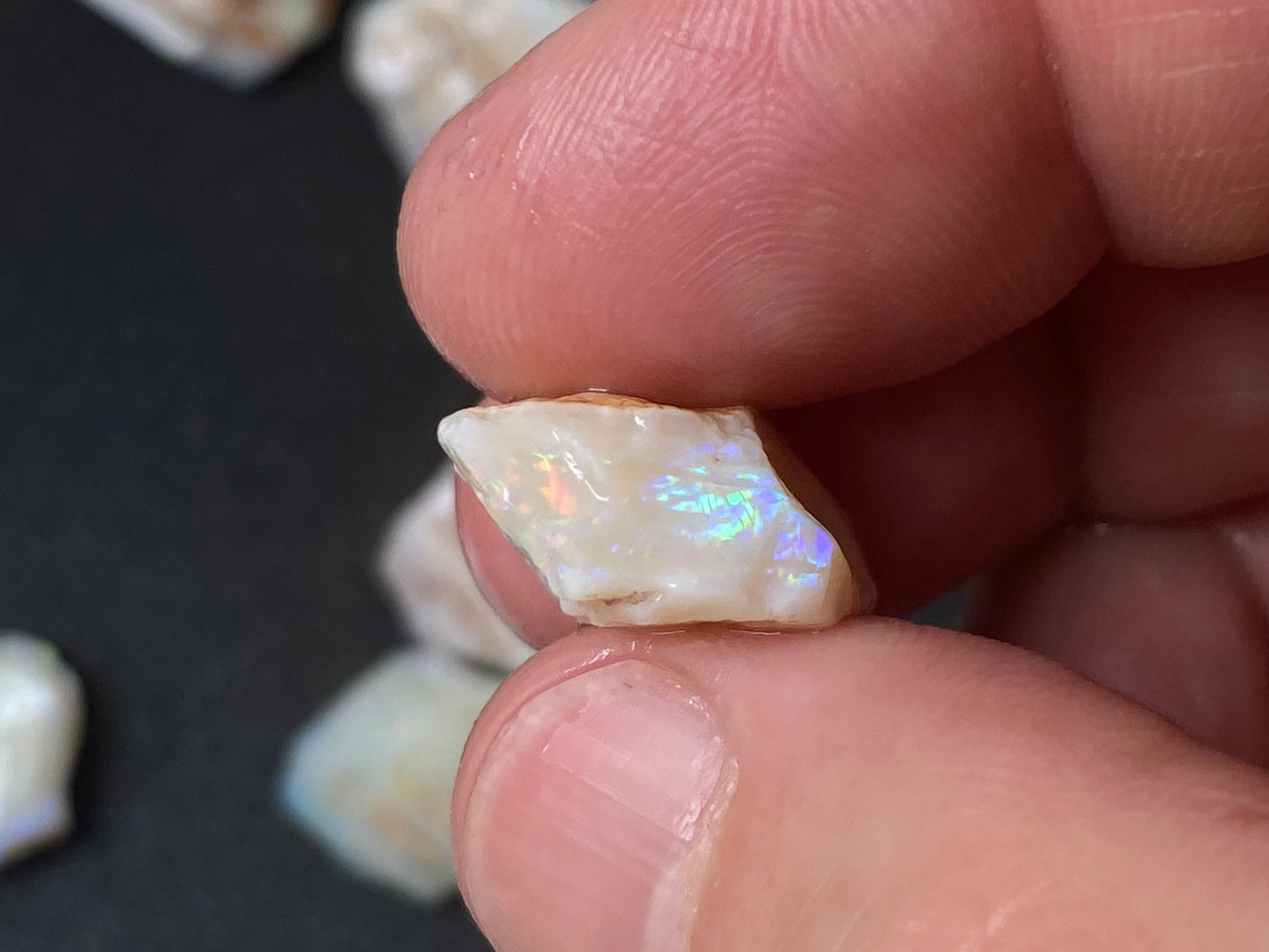 1oz Natural Australian Opal Parcel, White Coober Pedy In The Rough