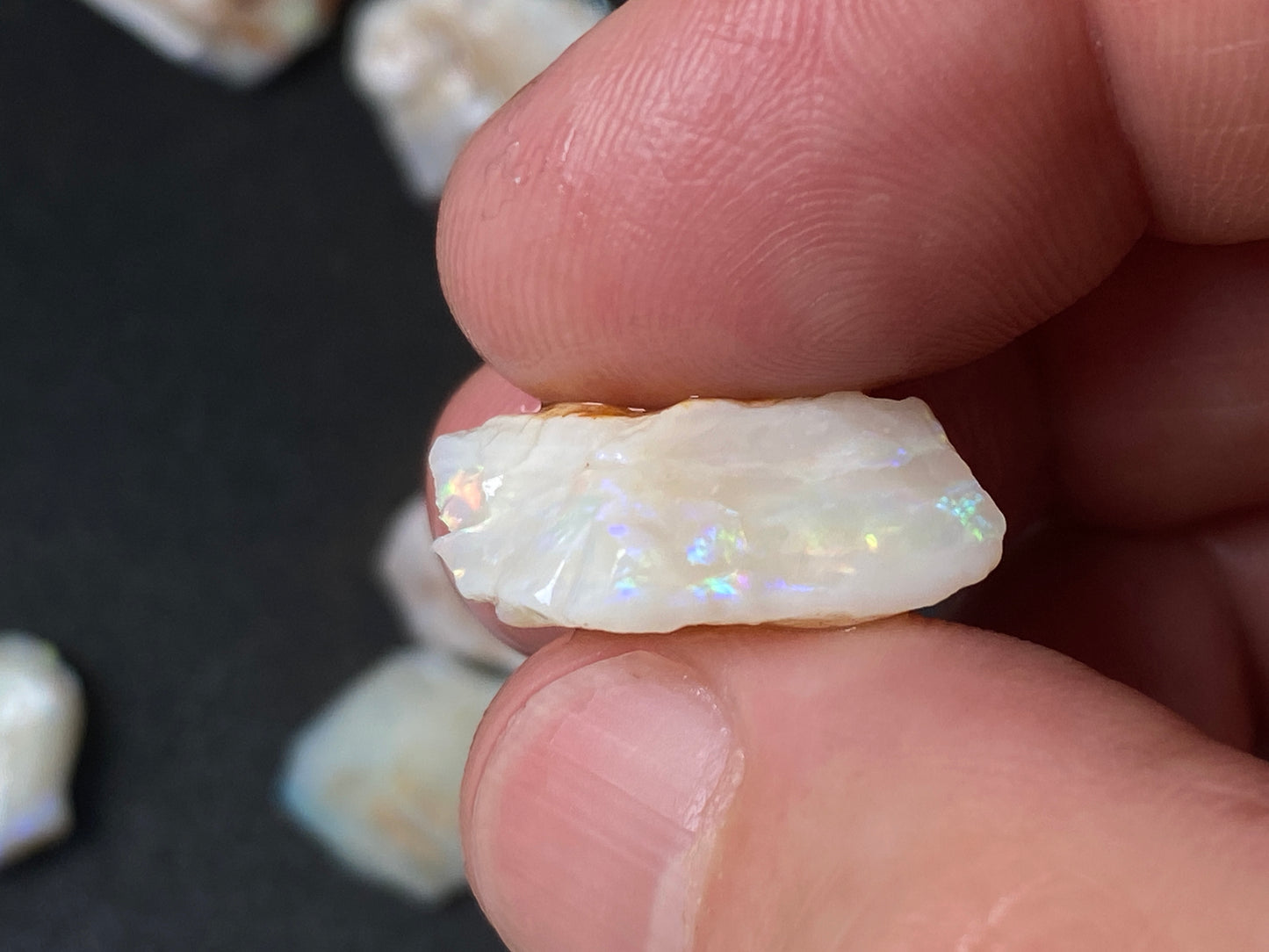 1oz Natural Australian Opal Parcel, White Coober Pedy In The Rough