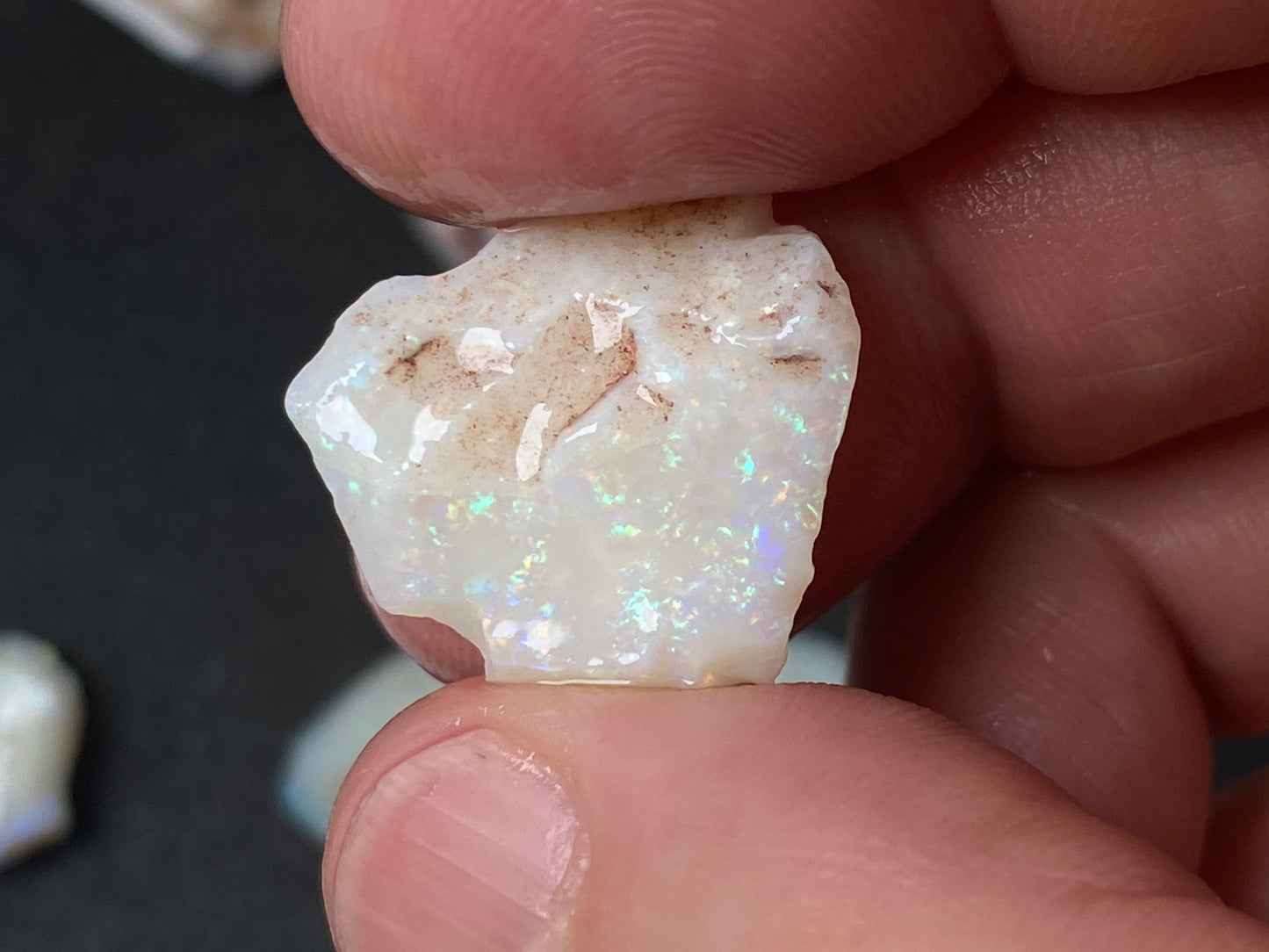 1oz Natural Australian Opal Parcel, White Coober Pedy In The Rough