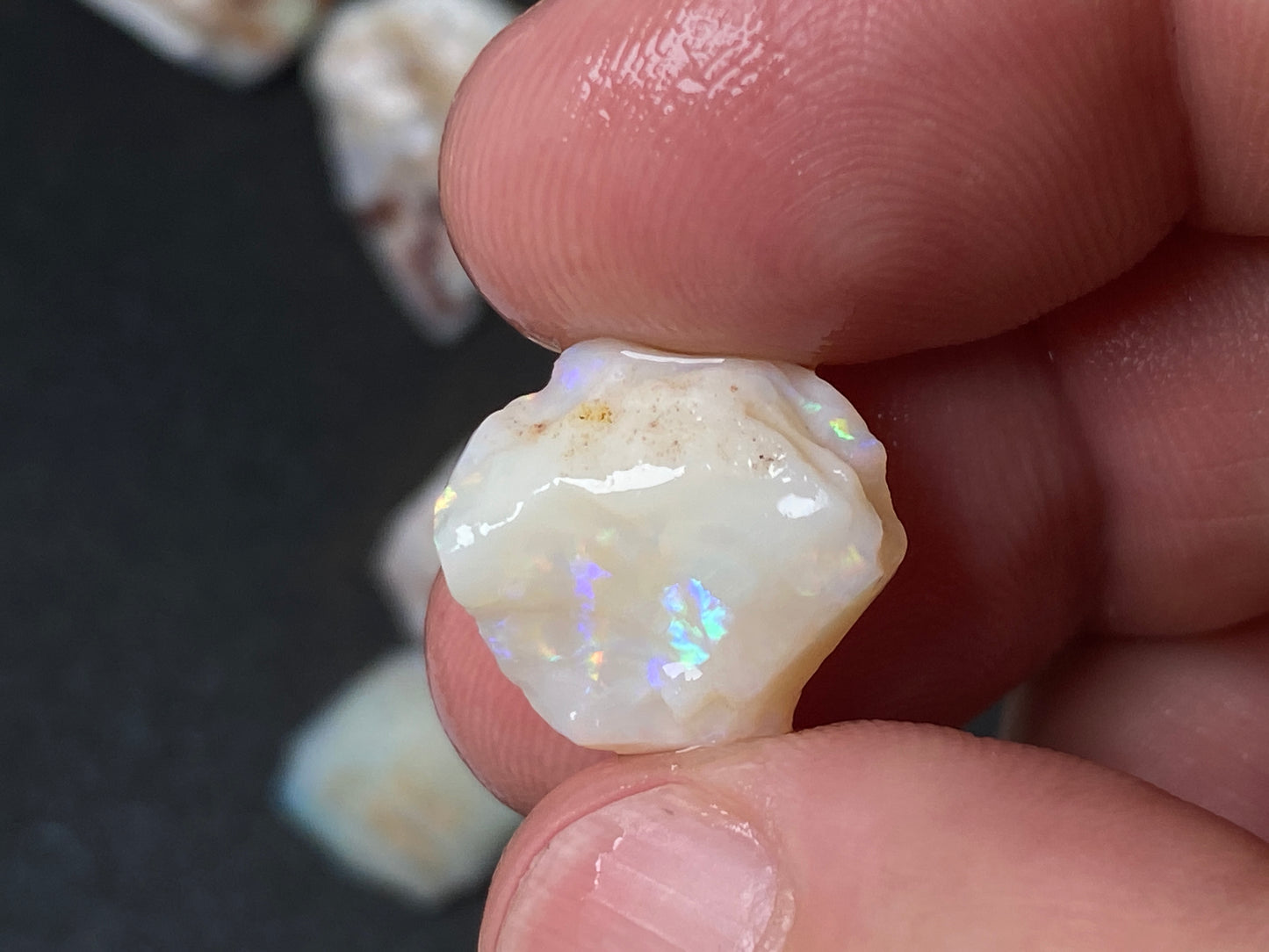 1oz Natural Australian Opal Parcel, White Coober Pedy In The Rough