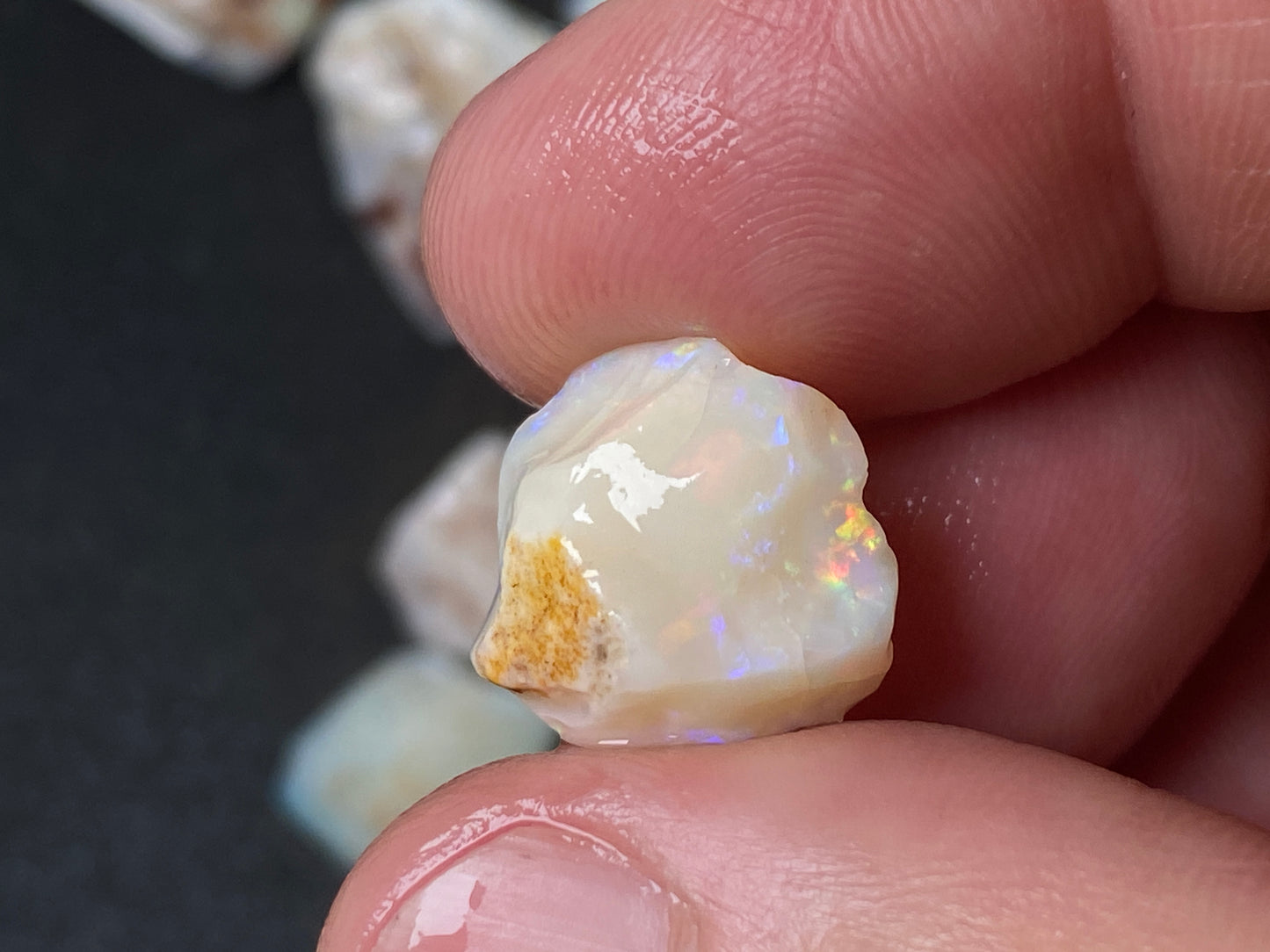 1oz Natural Australian Opal Parcel, White Coober Pedy In The Rough