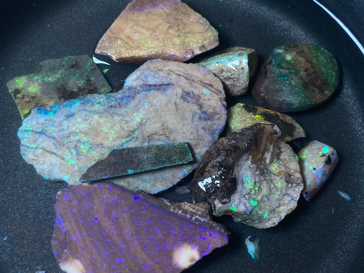 2.7oz Andamooka Matrix Opal Parcel, In The Rough, Test Treated, Beautiful Colours