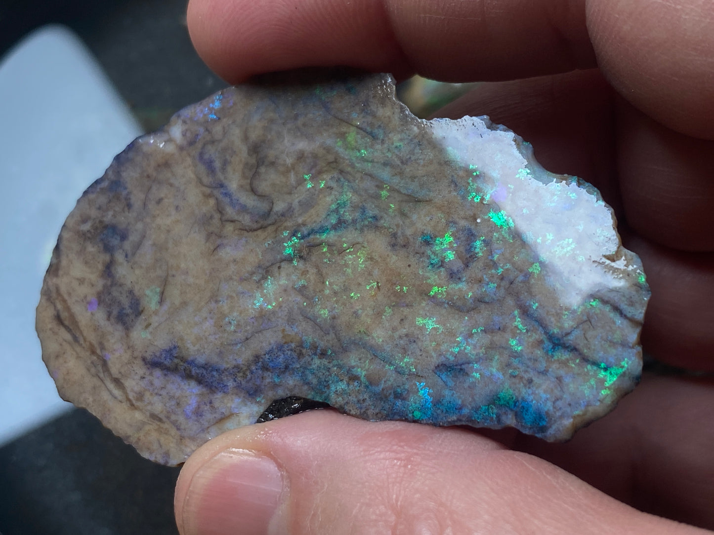 2.7oz Andamooka Matrix Opal Parcel, In The Rough, Test Treated, Beautiful Colours