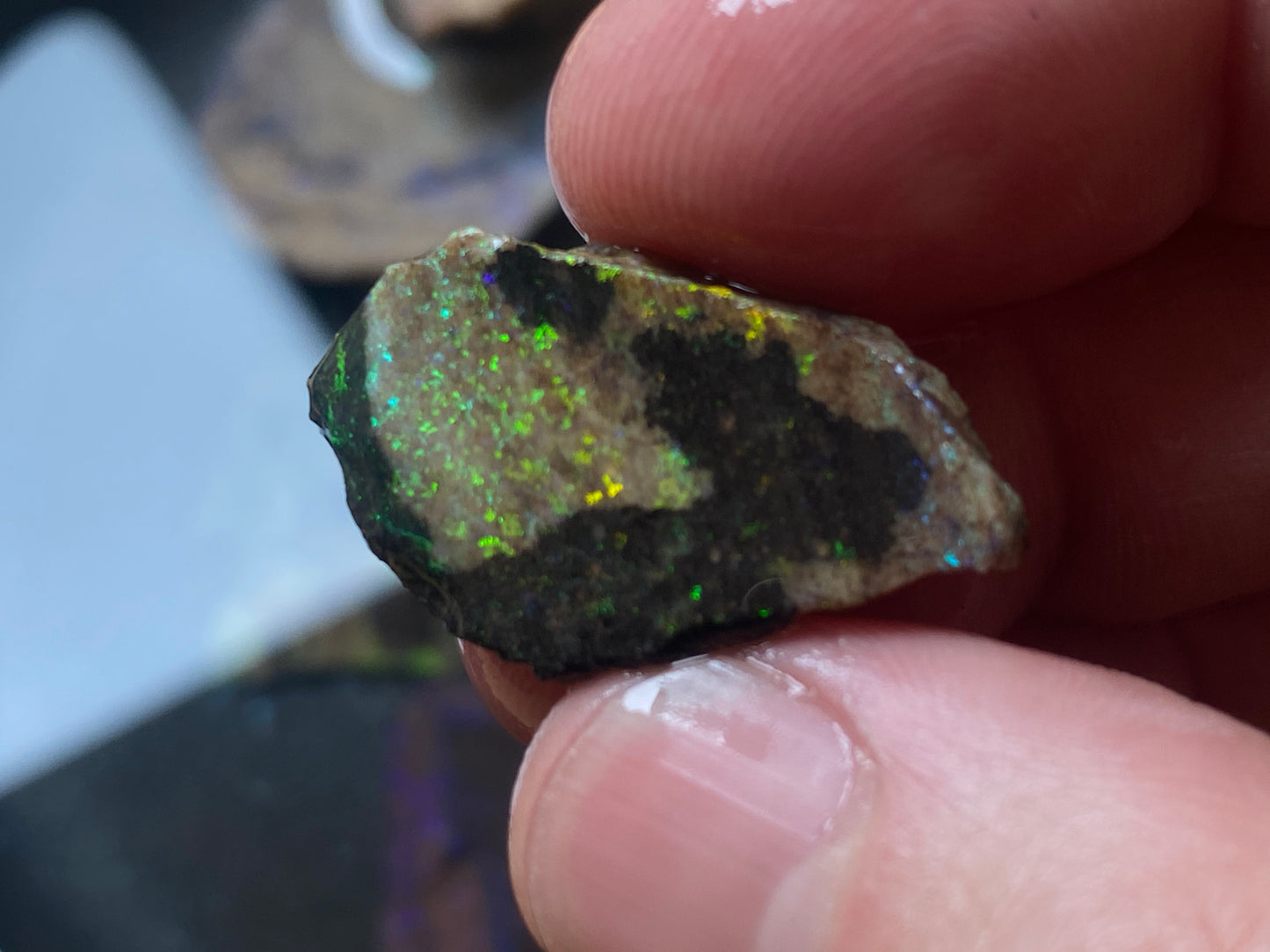 2.7oz Andamooka Matrix Opal Parcel, In The Rough, Test Treated, Beautiful Colours