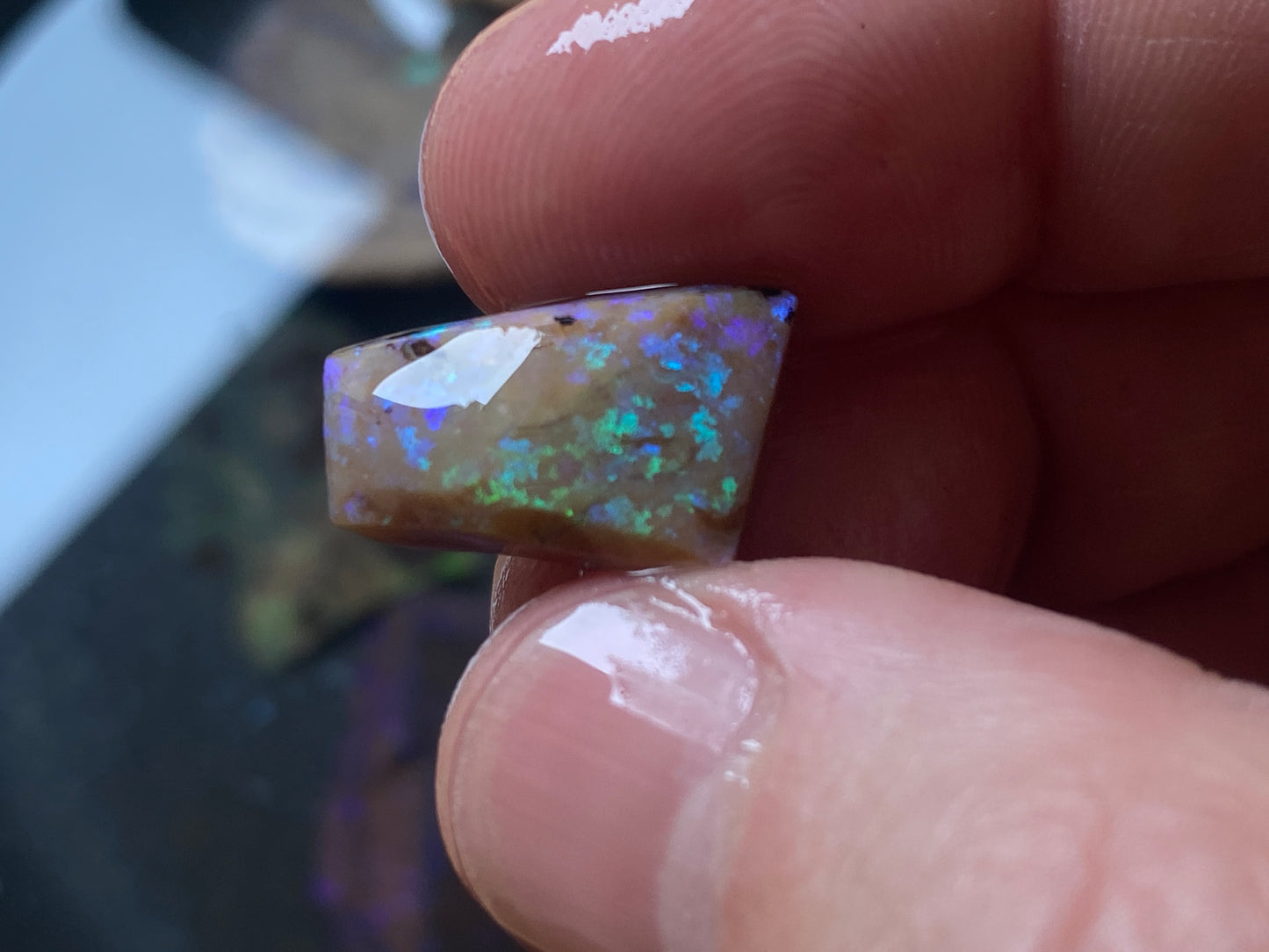 2.7oz Andamooka Matrix Opal Parcel, In The Rough, Test Treated, Beautiful Colours