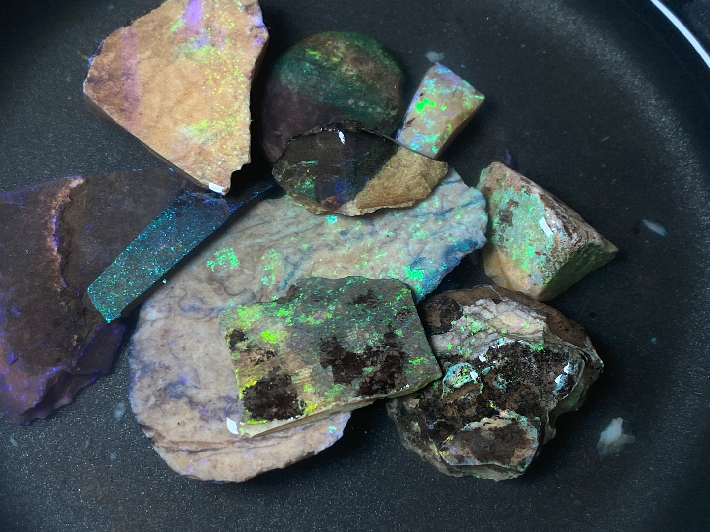 2.7oz Andamooka Matrix Opal Parcel, In The Rough, Test Treated, Beautiful Colours