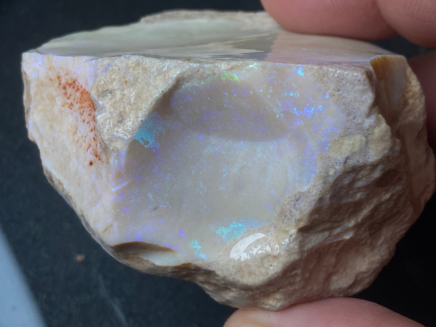 4.75oz Andamooka Matrix Opal, In The Rough, Huge Stone Full Of Colours