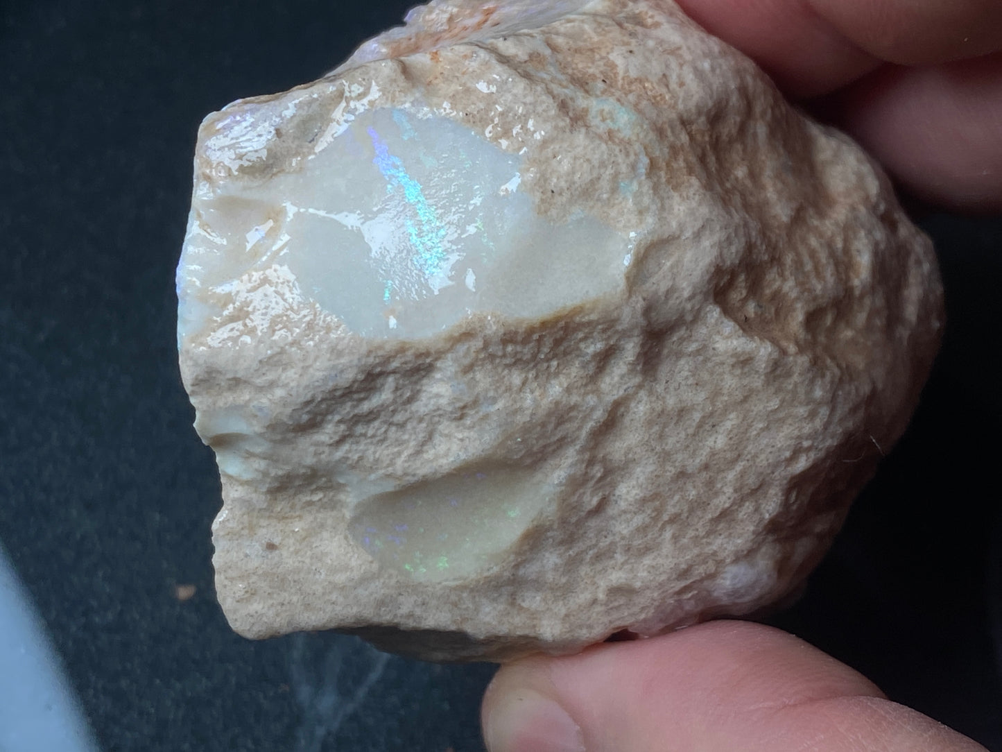 4.75oz Andamooka Matrix Opal, In The Rough, Huge Stone Full Of Colours