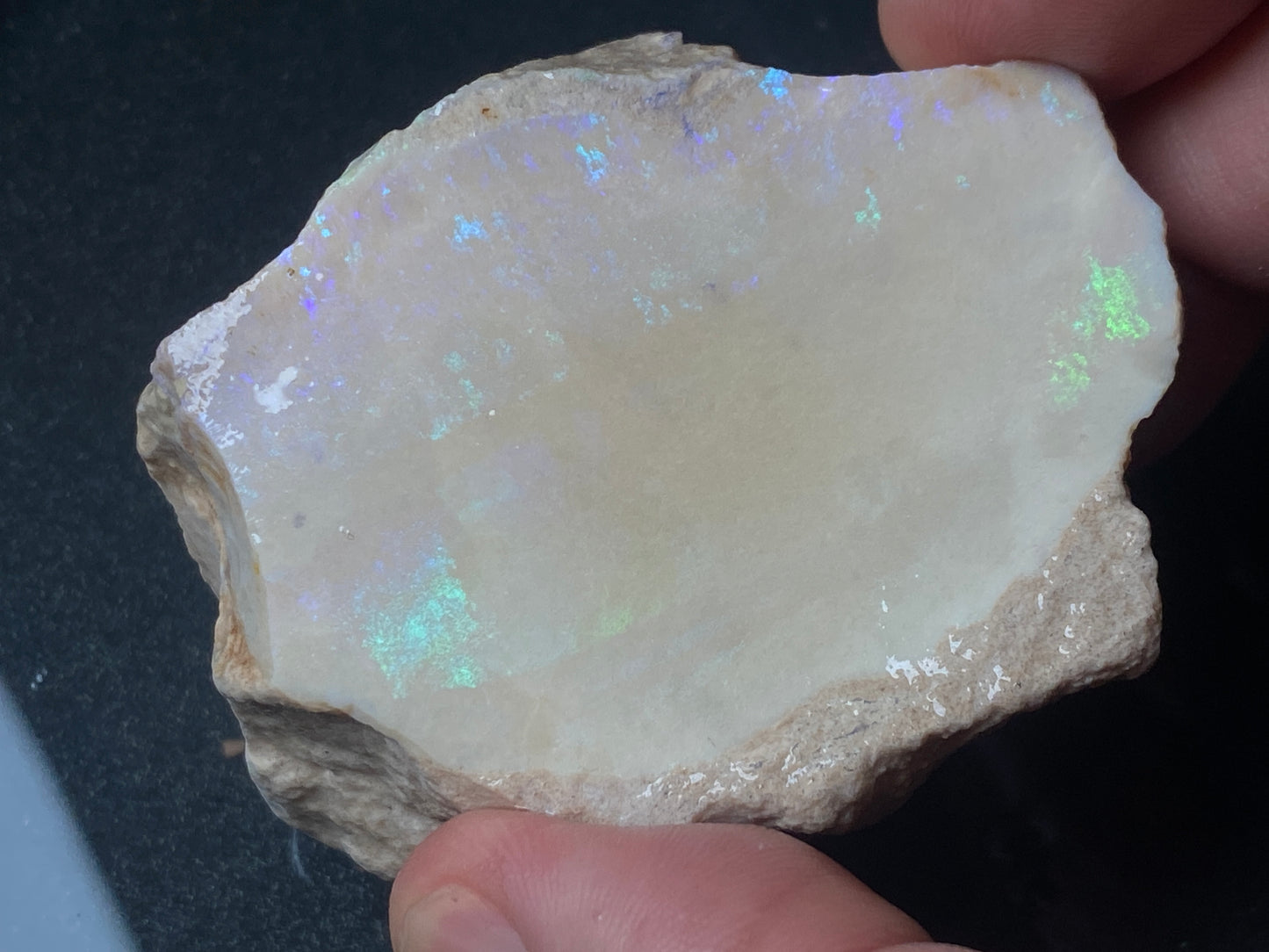 4.75oz Andamooka Matrix Opal, In The Rough, Huge Stone Full Of Colours