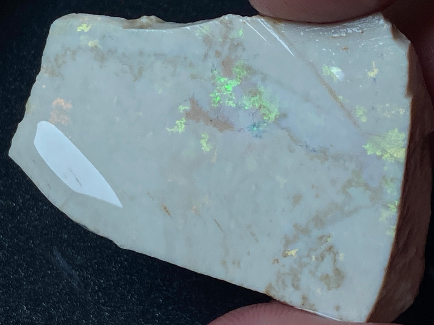 0.8oz Andamooka Matrix Opal, In The Rough, Very Bright Greens