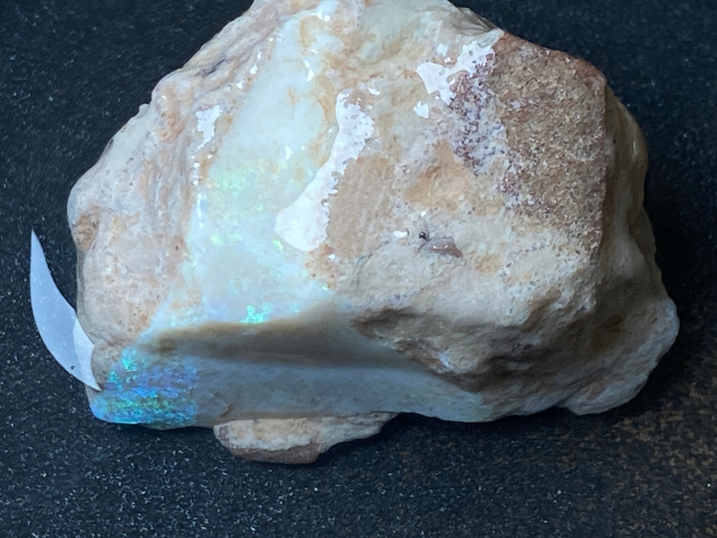 1oz Andamooka Matrix Opal, In The Rough, Bright Greens and Blues