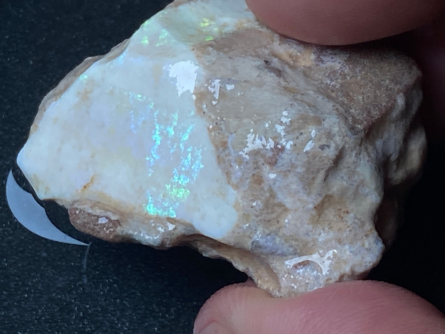 1oz Andamooka Matrix Opal, In The Rough, Bright Greens and Blues