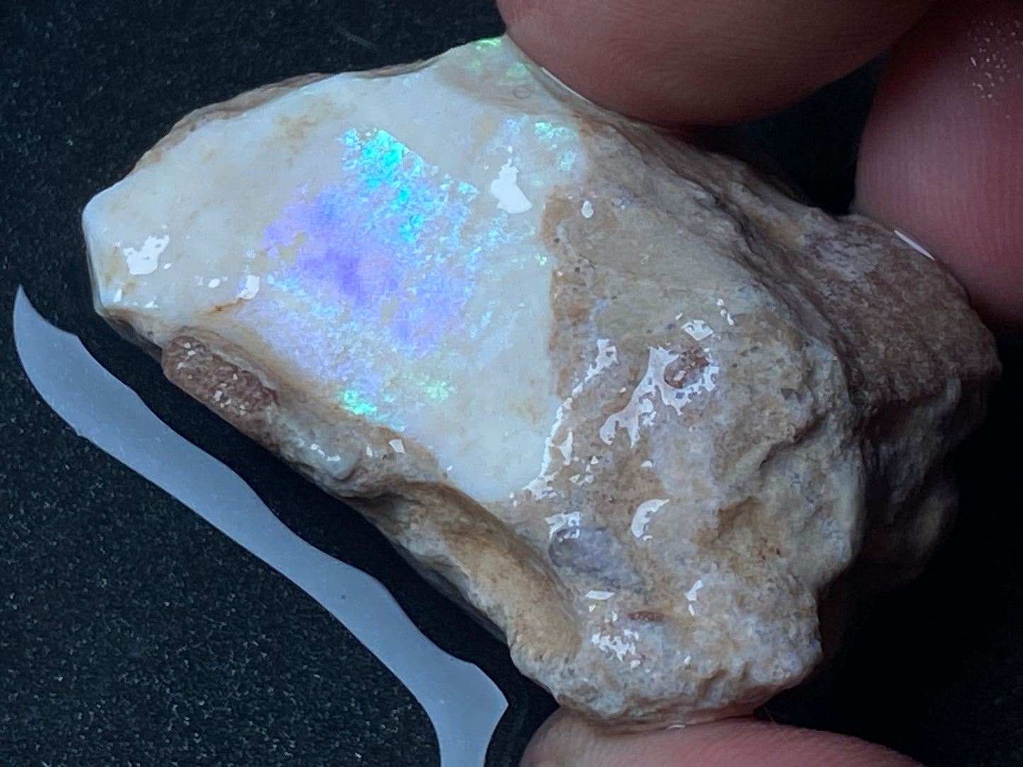 1oz Andamooka Matrix Opal, In The Rough, Bright Greens and Blues