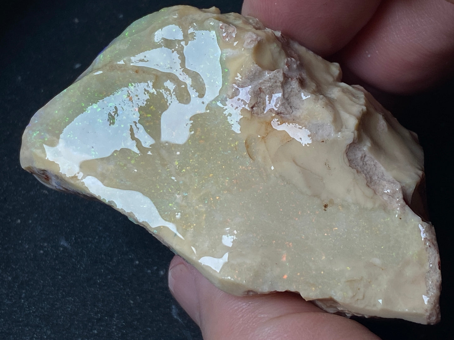 2.9oz, Andamooka Matrix Opal, In The Rough, Huge Stone With Amazing Colours