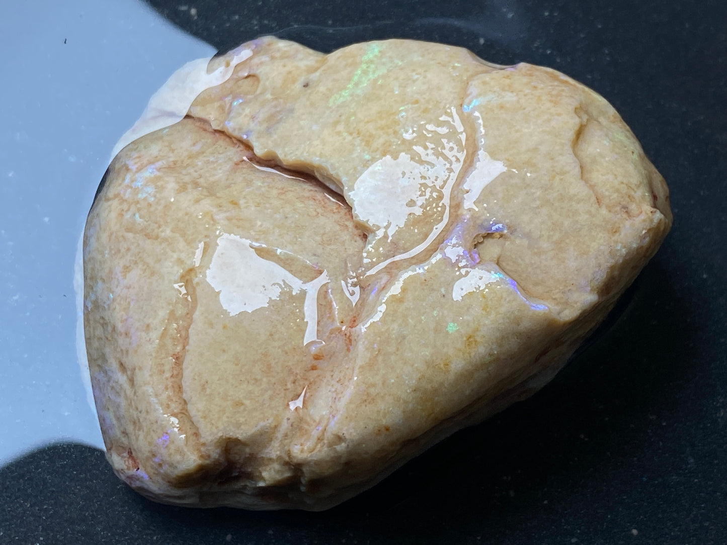 3oz, Andamooka Matrix Opal, In The Rough, Huge Rock With Bright Blues and Greens.