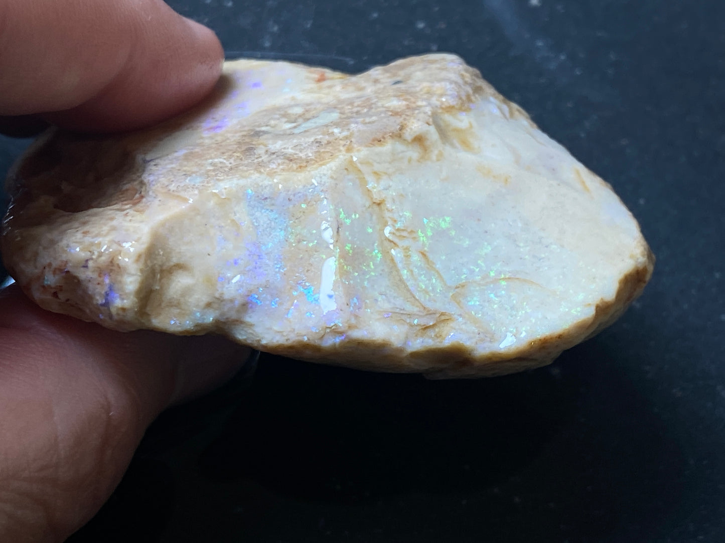 3oz, Andamooka Matrix Opal, In The Rough, Huge Rock With Bright Blues and Greens.