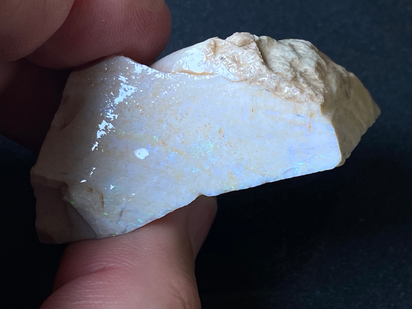 1.3oz Andamooka Matrix Opal Stone, In The Rough, Showing Colour,