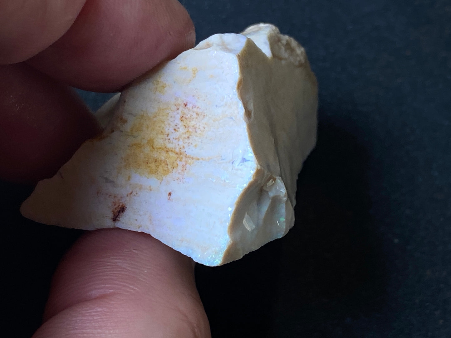 1.3oz Andamooka Matrix Opal Stone, In The Rough, Showing Colour,