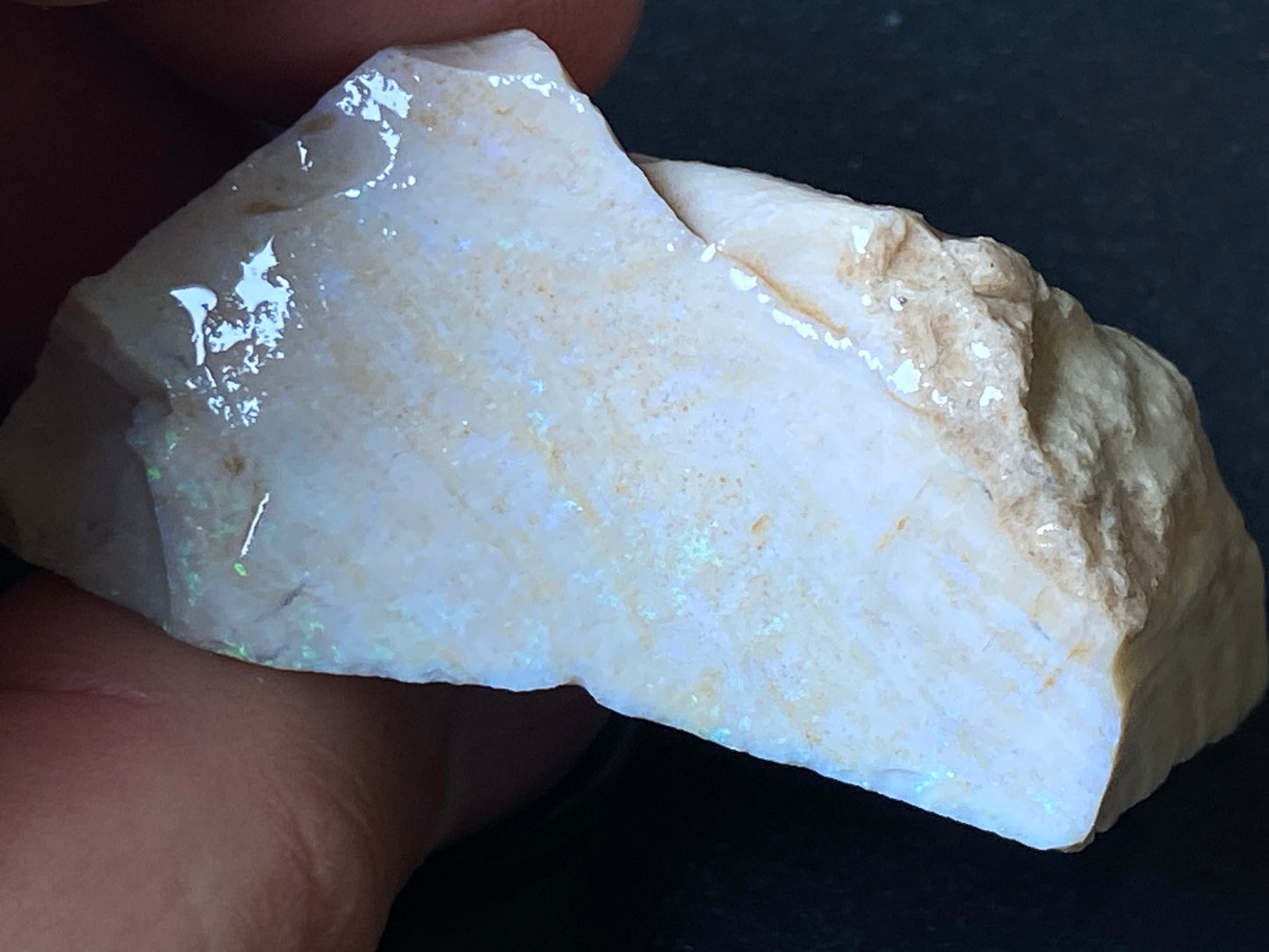 1.3oz Andamooka Matrix Opal Stone, In The Rough, Showing Colour,