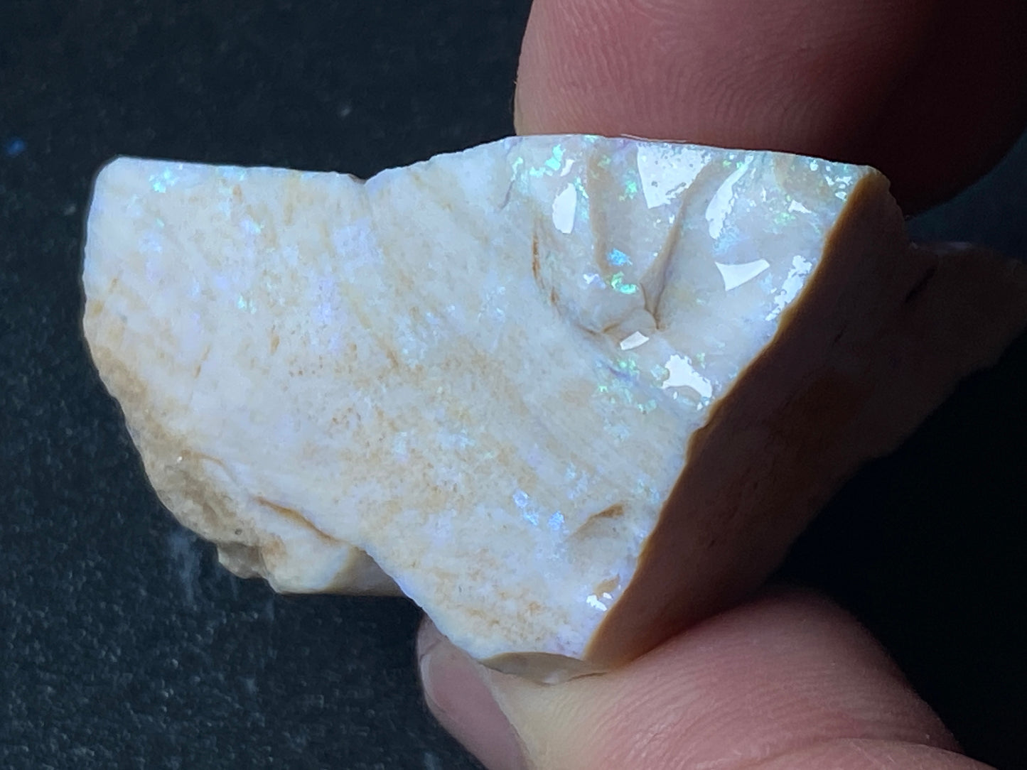 1.3oz Andamooka Matrix Opal Stone, In The Rough, Showing Colour,