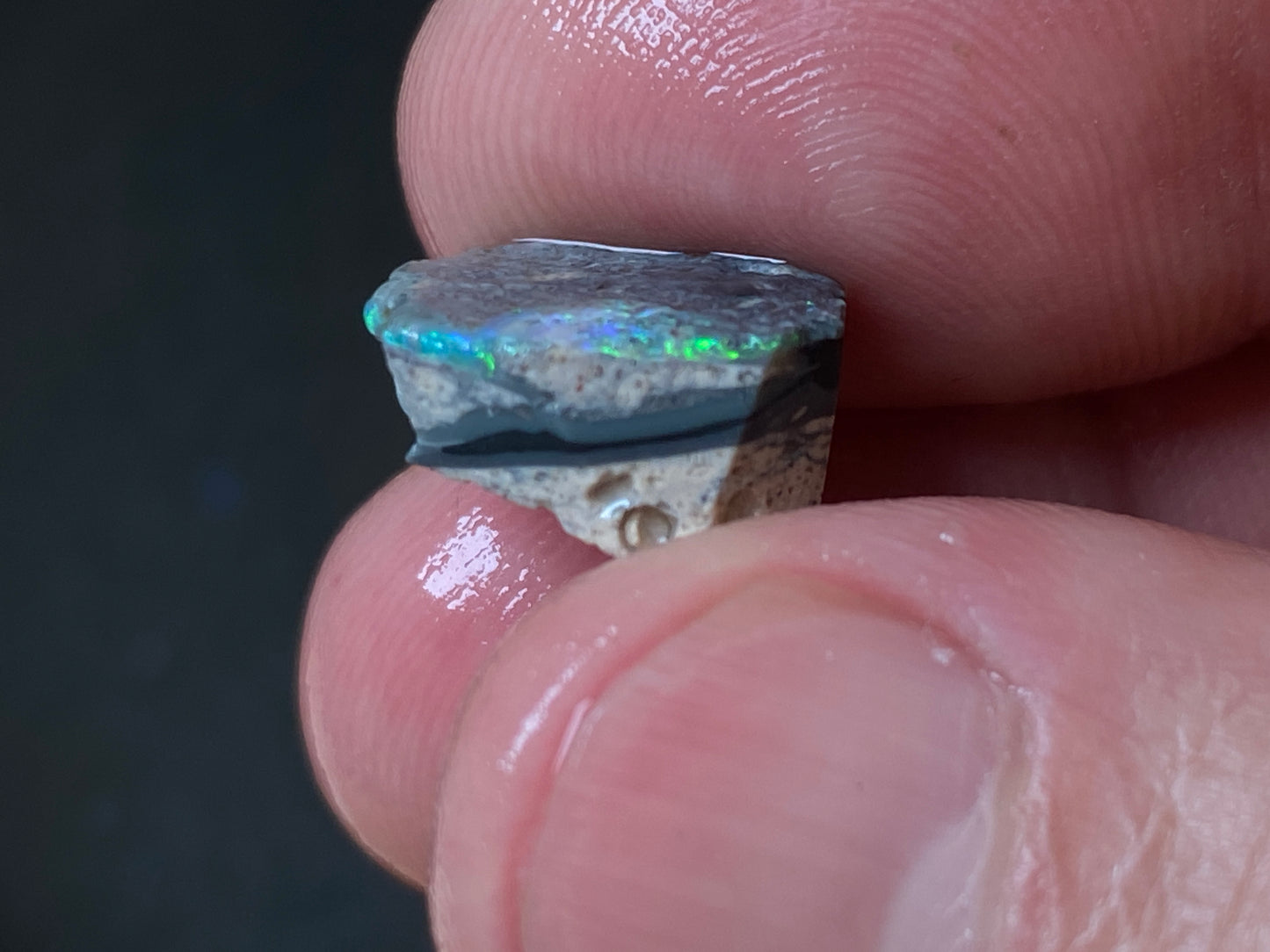 80 Carats Natural Australian Opal, Lightning Ridge Rough Parcel, Black and Crystal.