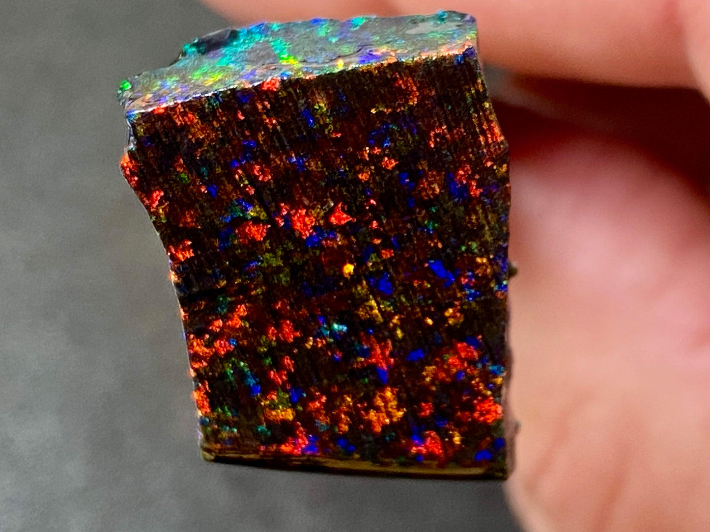 21 Cts Australian Matrix AAA Grade Opal, Andamooka Matrix, Double Sided Full Of B5 Bright Colours