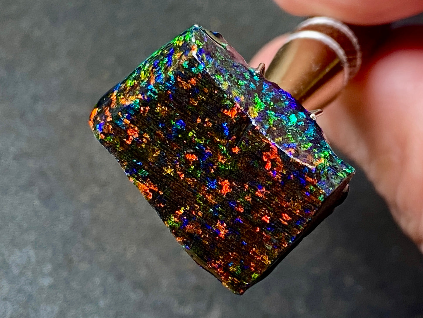 21 Cts Australian Matrix AAA Grade Opal, Andamooka Matrix, Double Sided Full Of B5 Bright Colours