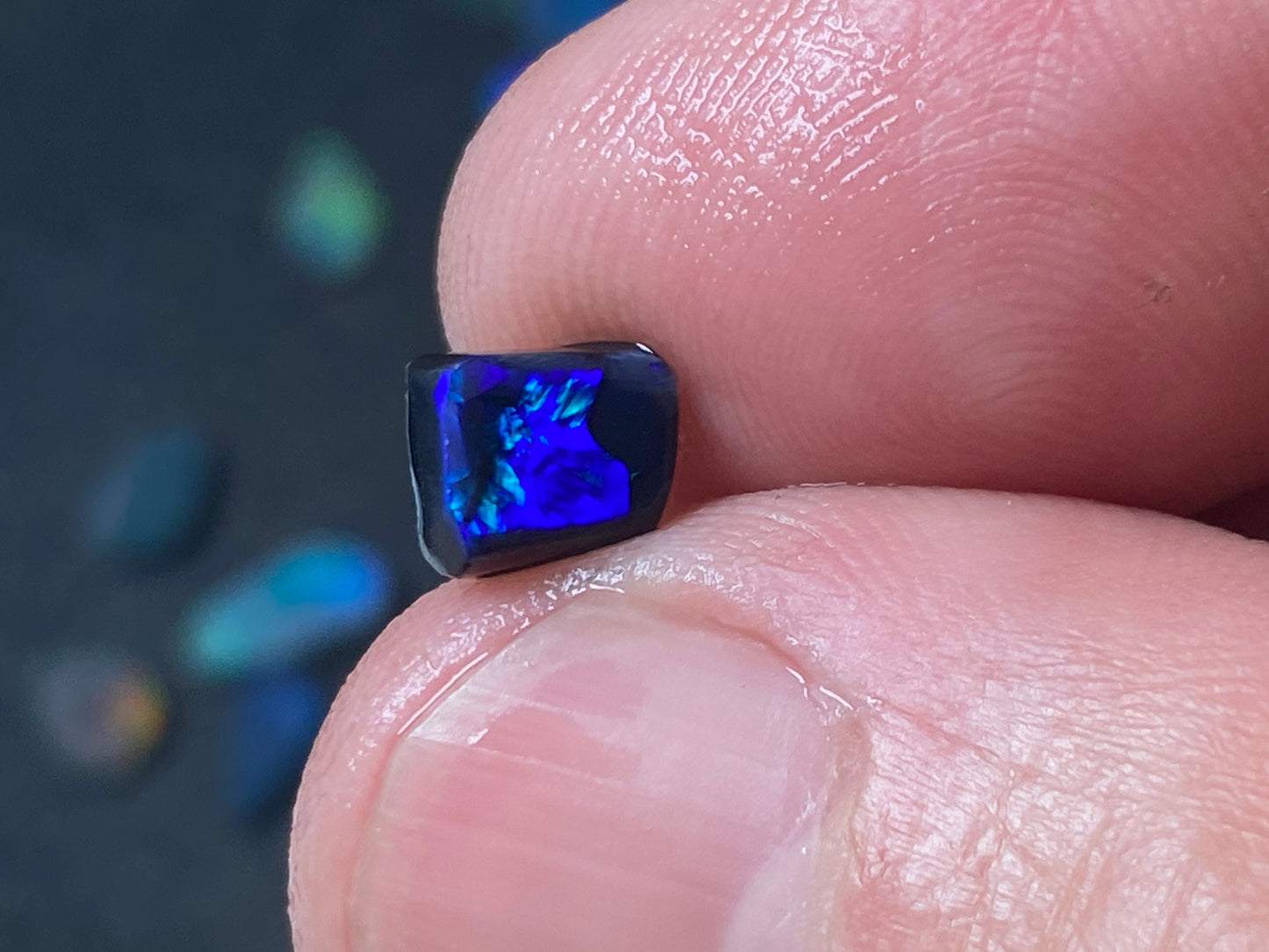 55 Carats, Australian Opal Parcel, Lightning Ridge, Black, Dark and Crystal, 30 Stones Rub and Rough