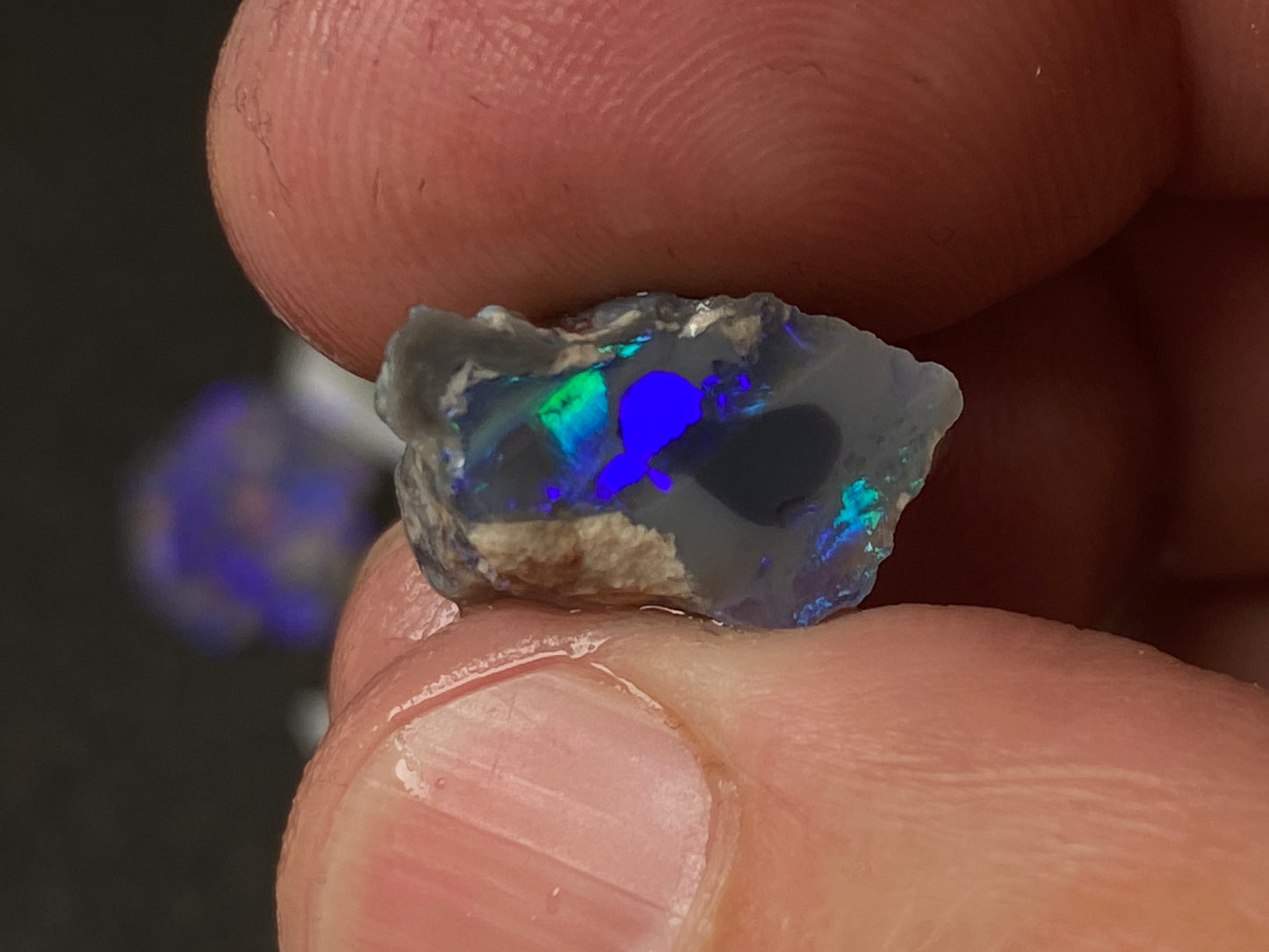 60 Cts, Natural Australian Opal Parcel, Lightning Ridge Black and Crystal Nobbies In The Rough