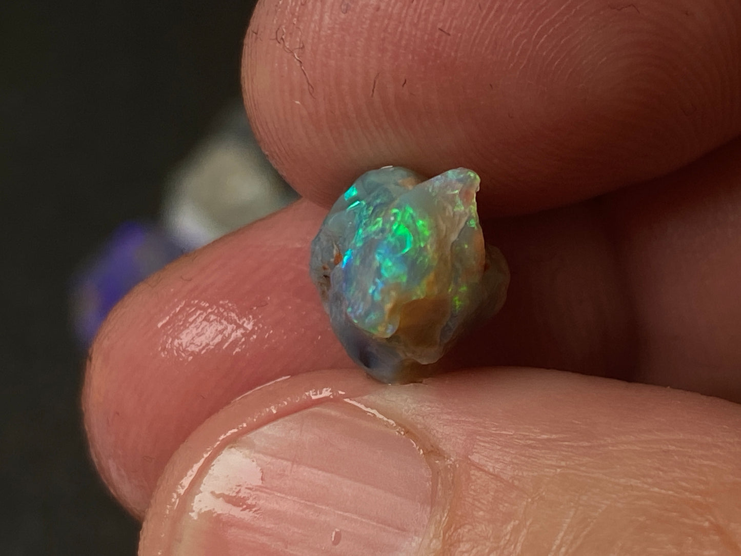 60 Cts, Natural Australian Opal Parcel, Lightning Ridge Black and Crystal Nobbies In The Rough